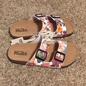 mudd floral sandals